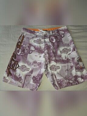 Harley-Davidson Men's  Graphic Swim Trunks Sz 36